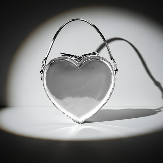 Liselle Kiss Heart Bag Mirrored Vegan Leather