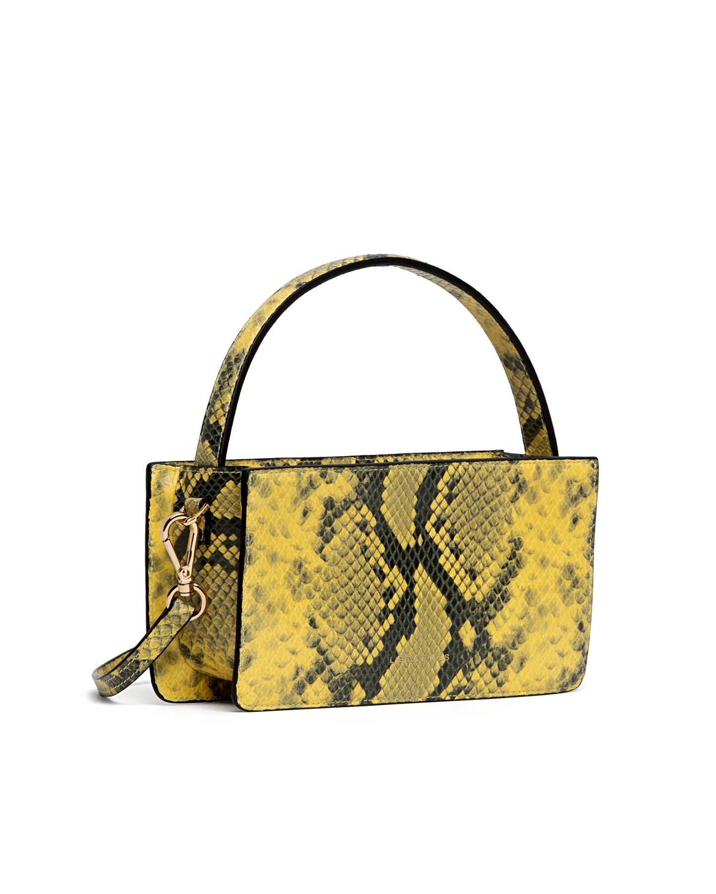 Logan Bag in Yellow Embossed Snake