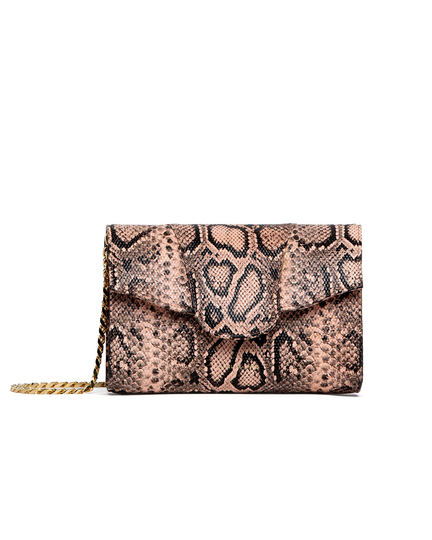 Allie Clutch Pink Snake Embossed Leather (Limited Edition)