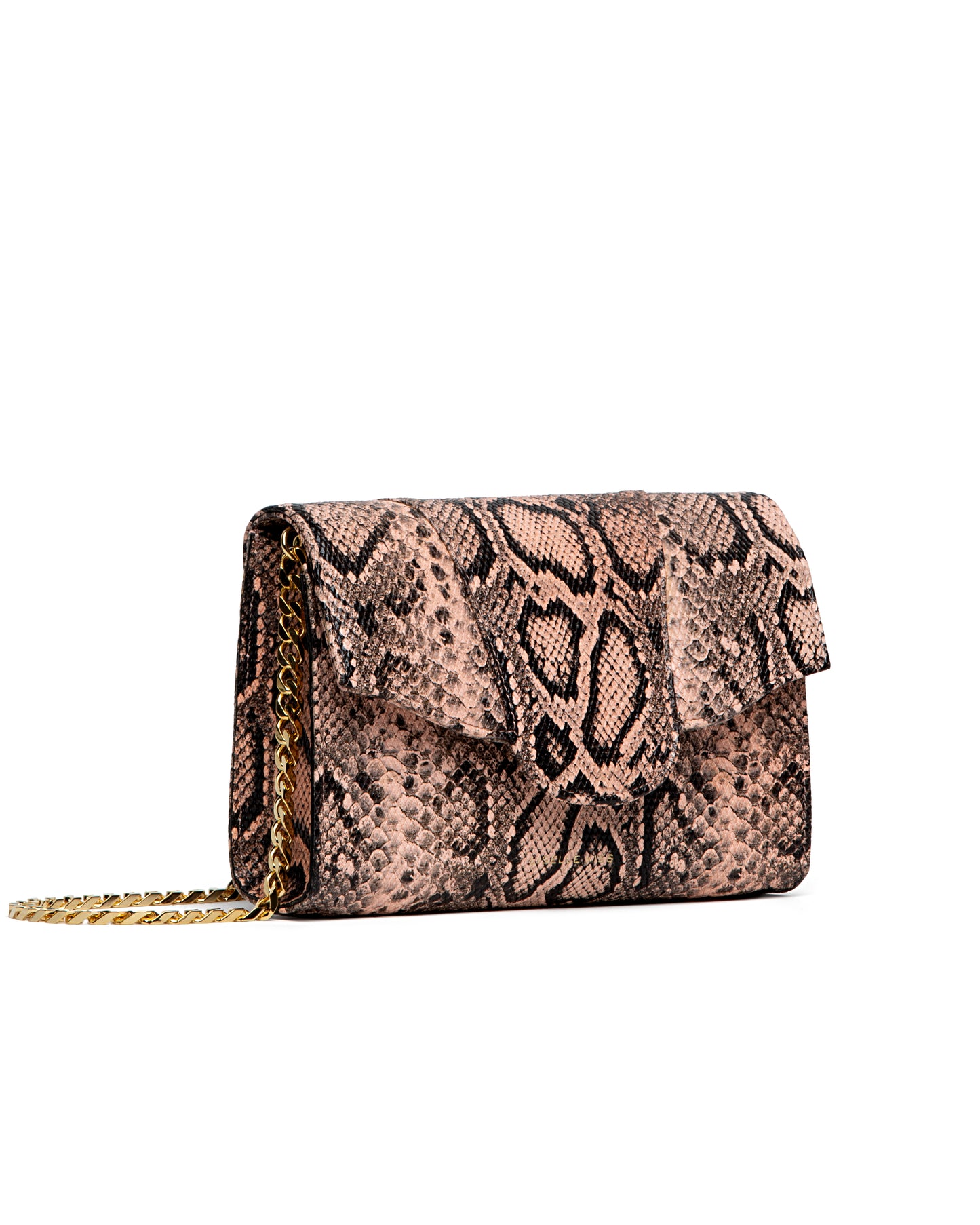 Allie Clutch Pink Snake Embossed Leather (Limited Edition)