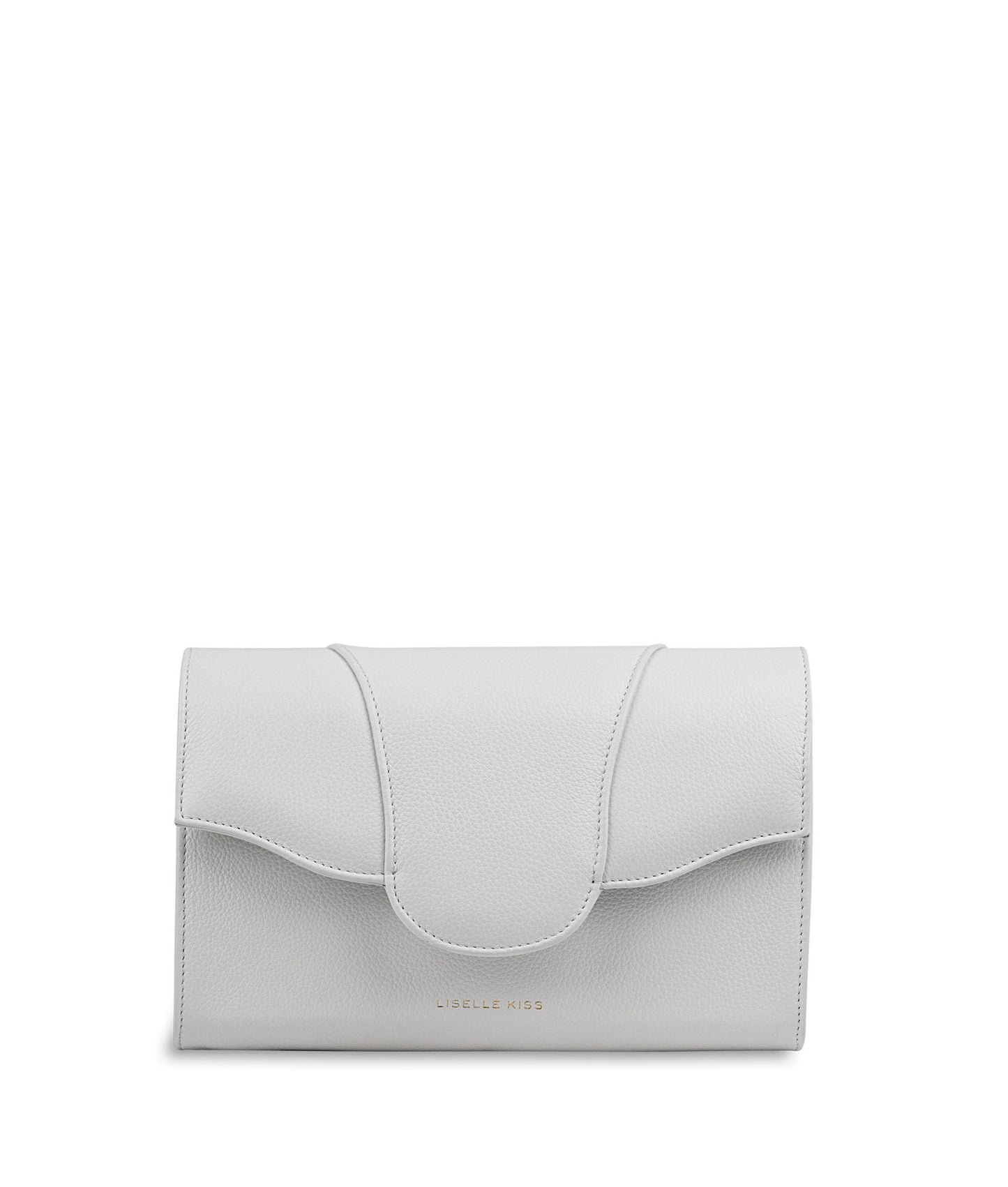Allie White Pebble Crossbody Clutch