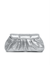 Sasha Clutch in Distressed Silver Suede
