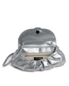 Sasha Clutch in Distressed Silver Suede