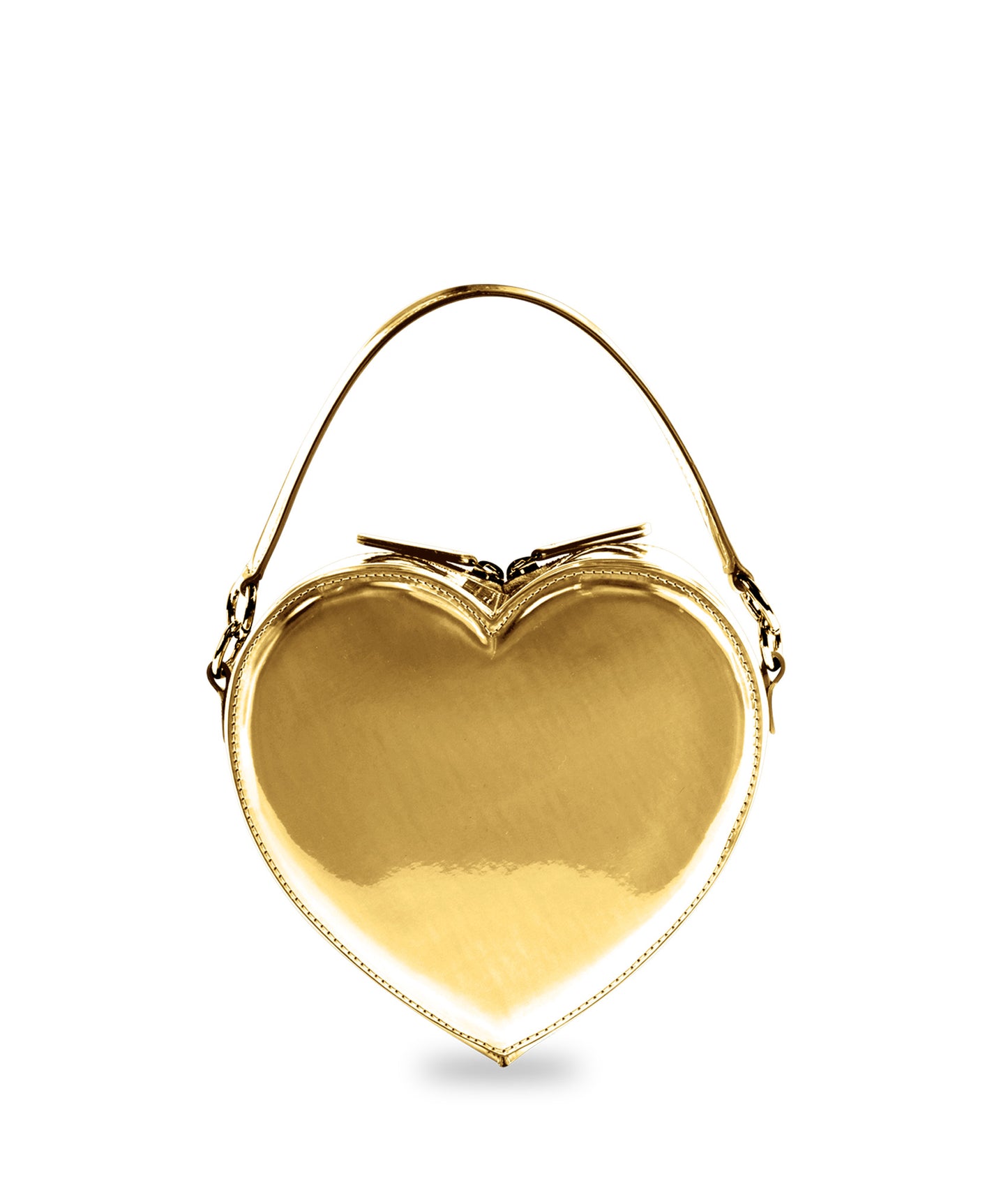 Harley Gold in Mirrored Vegan Leather