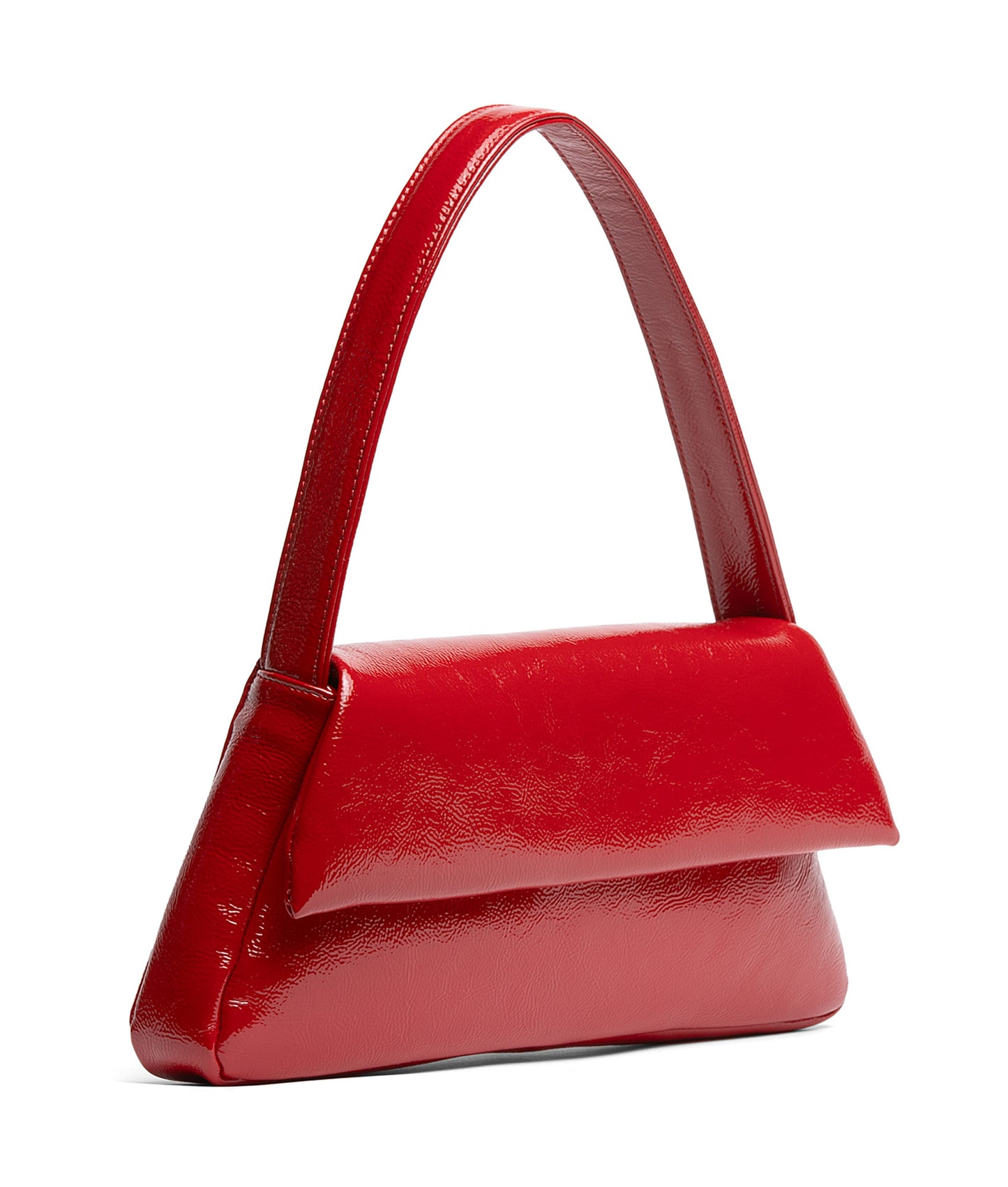 Elliott Shoulder Bag in Crinkled Glossy Leather