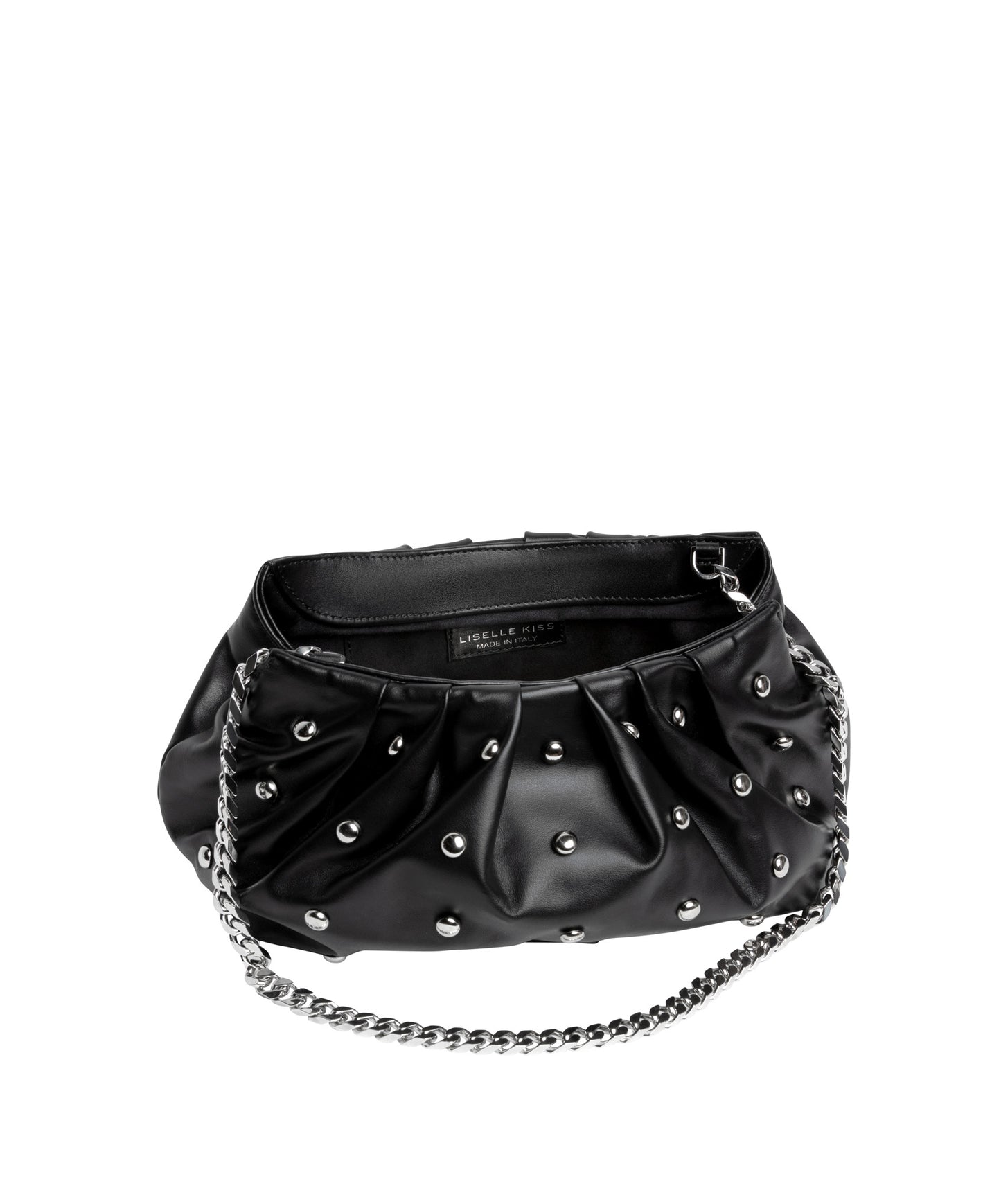 Julie in Black Italian Leather with Studs