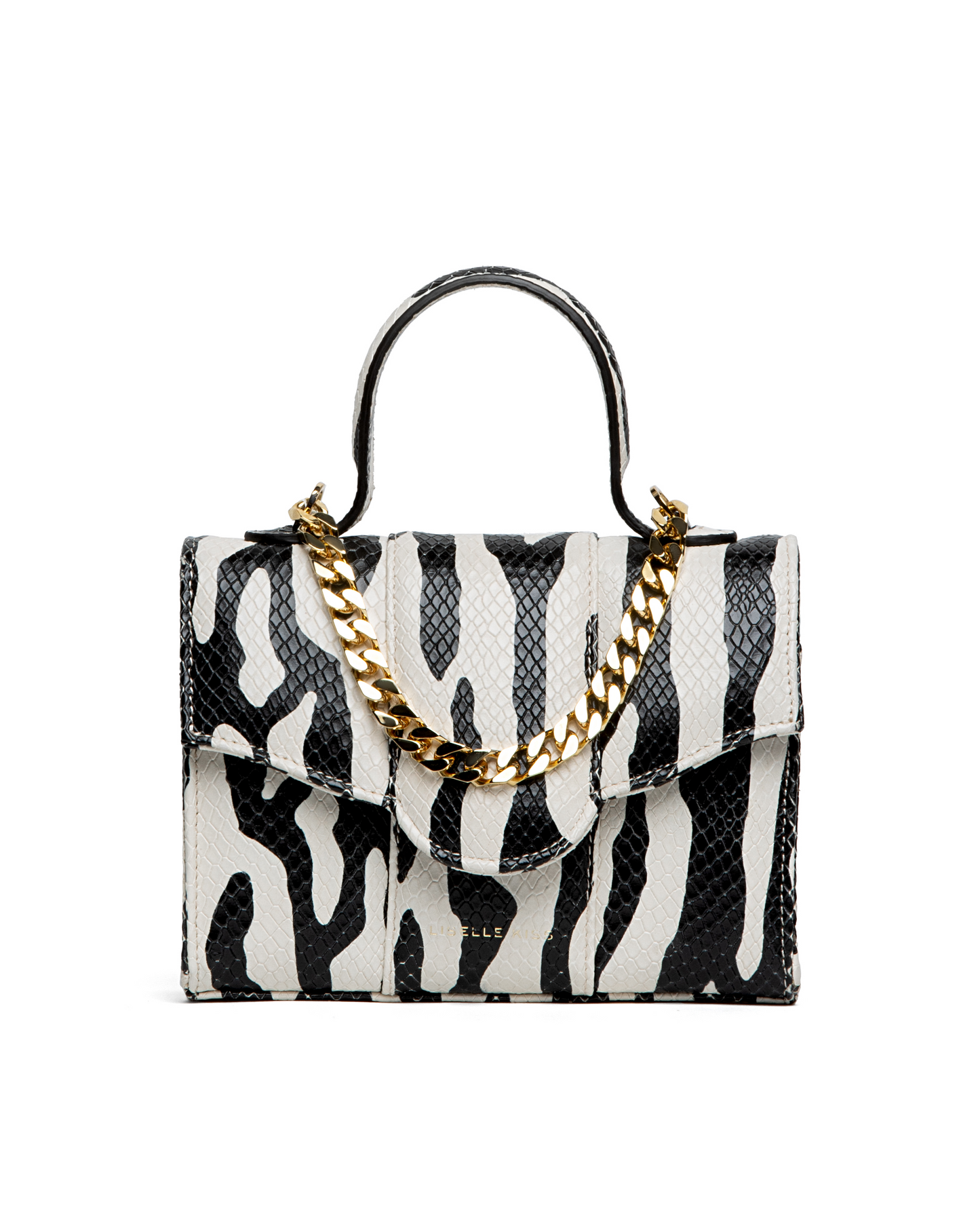 Meli Mini Zebra in Python Embossed Leather