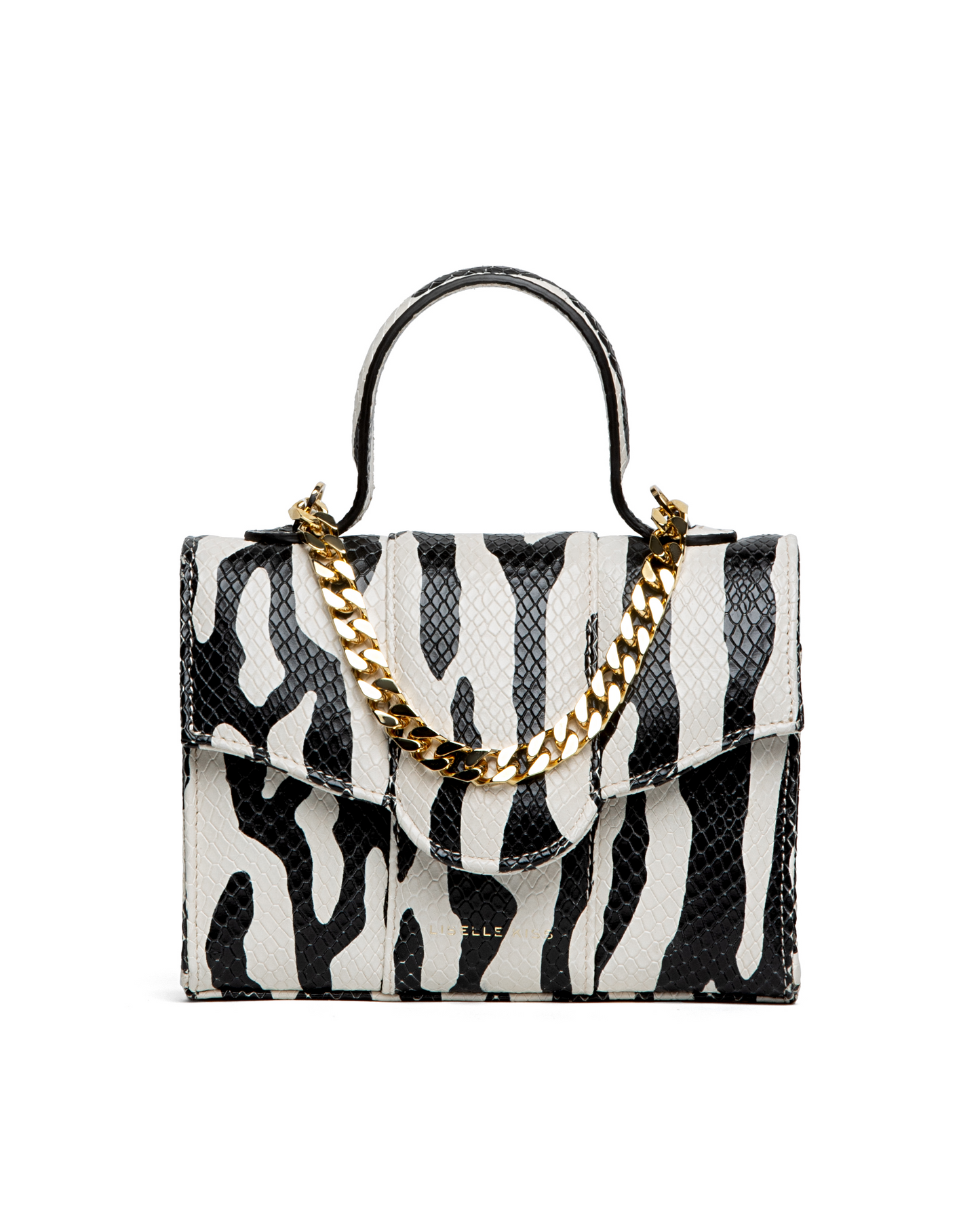 Meli Zebra in Embossed Snakeskin Leather