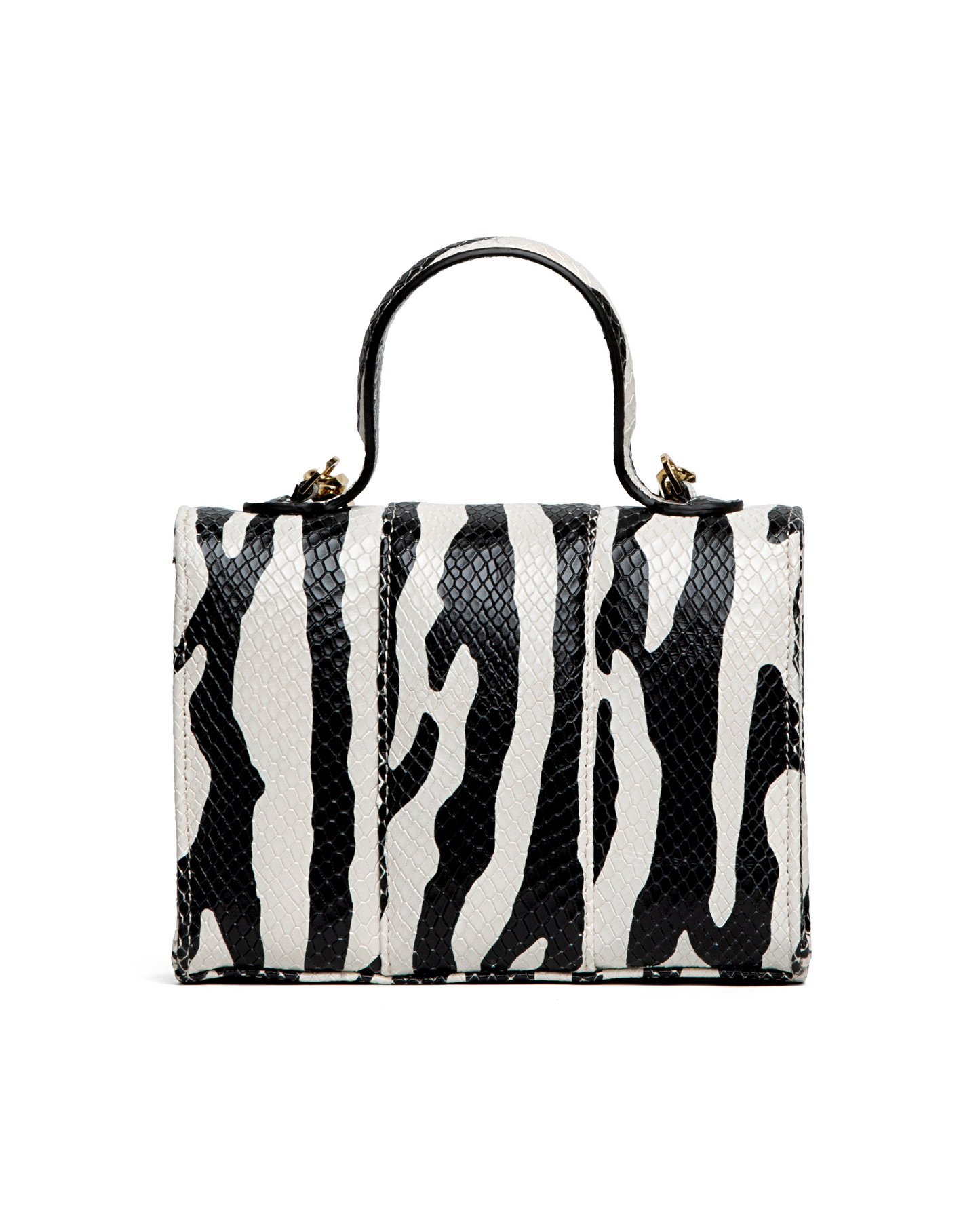 Meli Mini Zebra in Python Embossed Leather