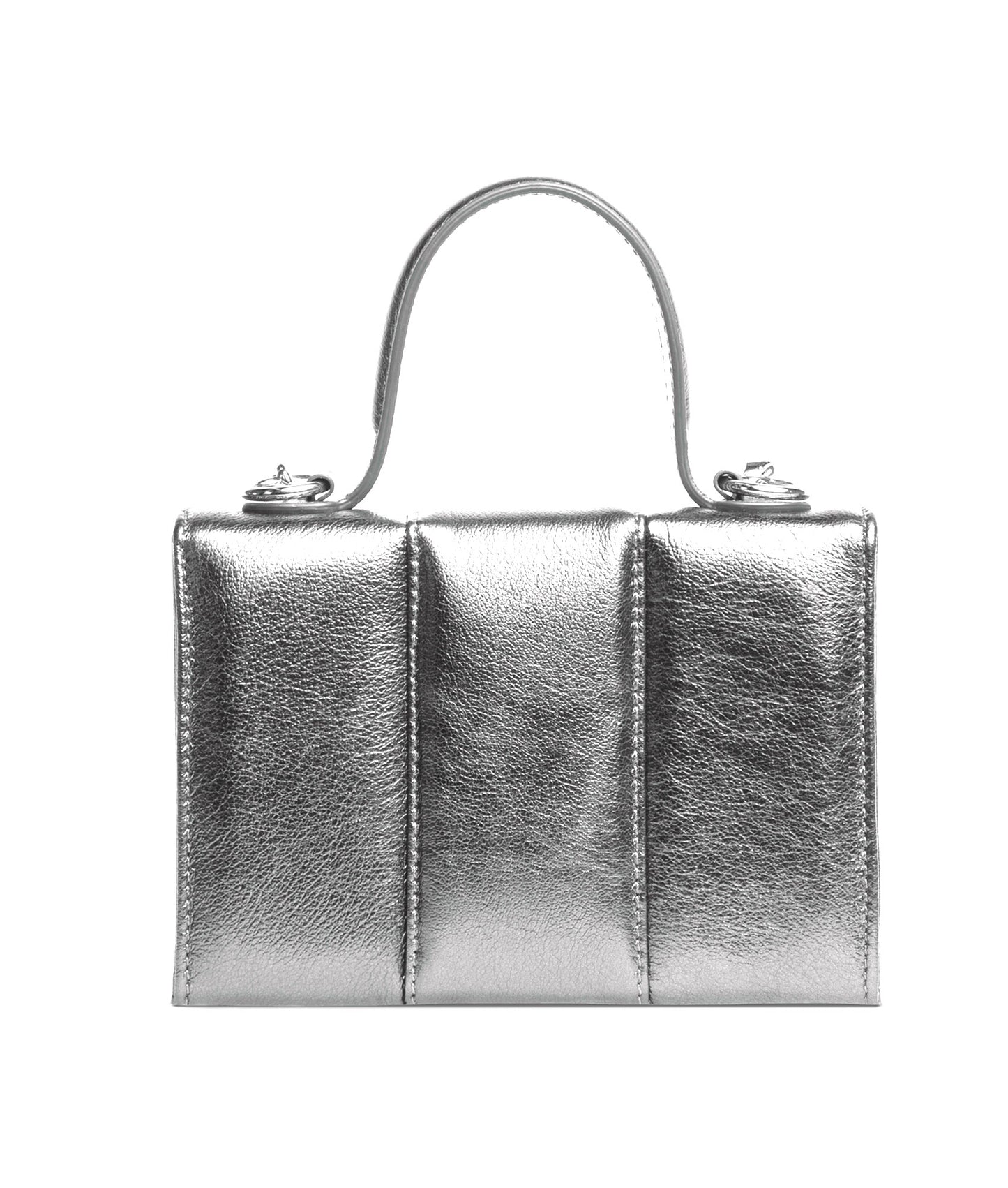 Meli Silver in Metallic Leather