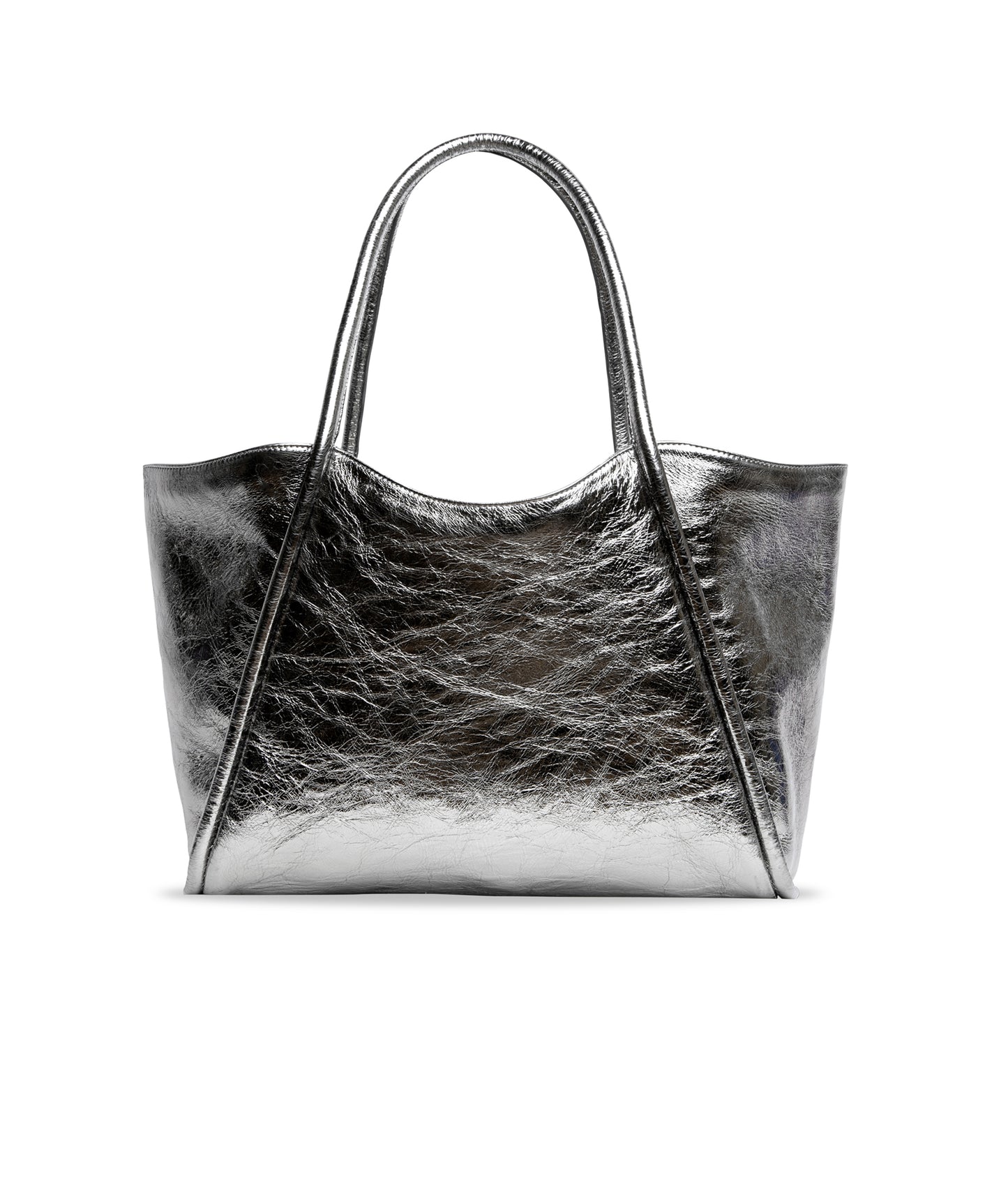 Joyce Tote Bag in Gunmetal Leather