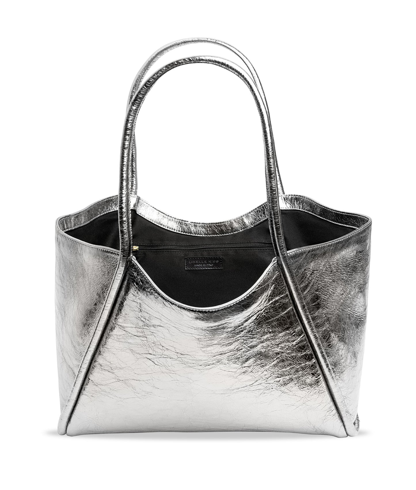 Joyce Tote Bag in Gunmetal Leather