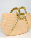 Afiya Tote in Gold Croc Raffia (Limited Edition)