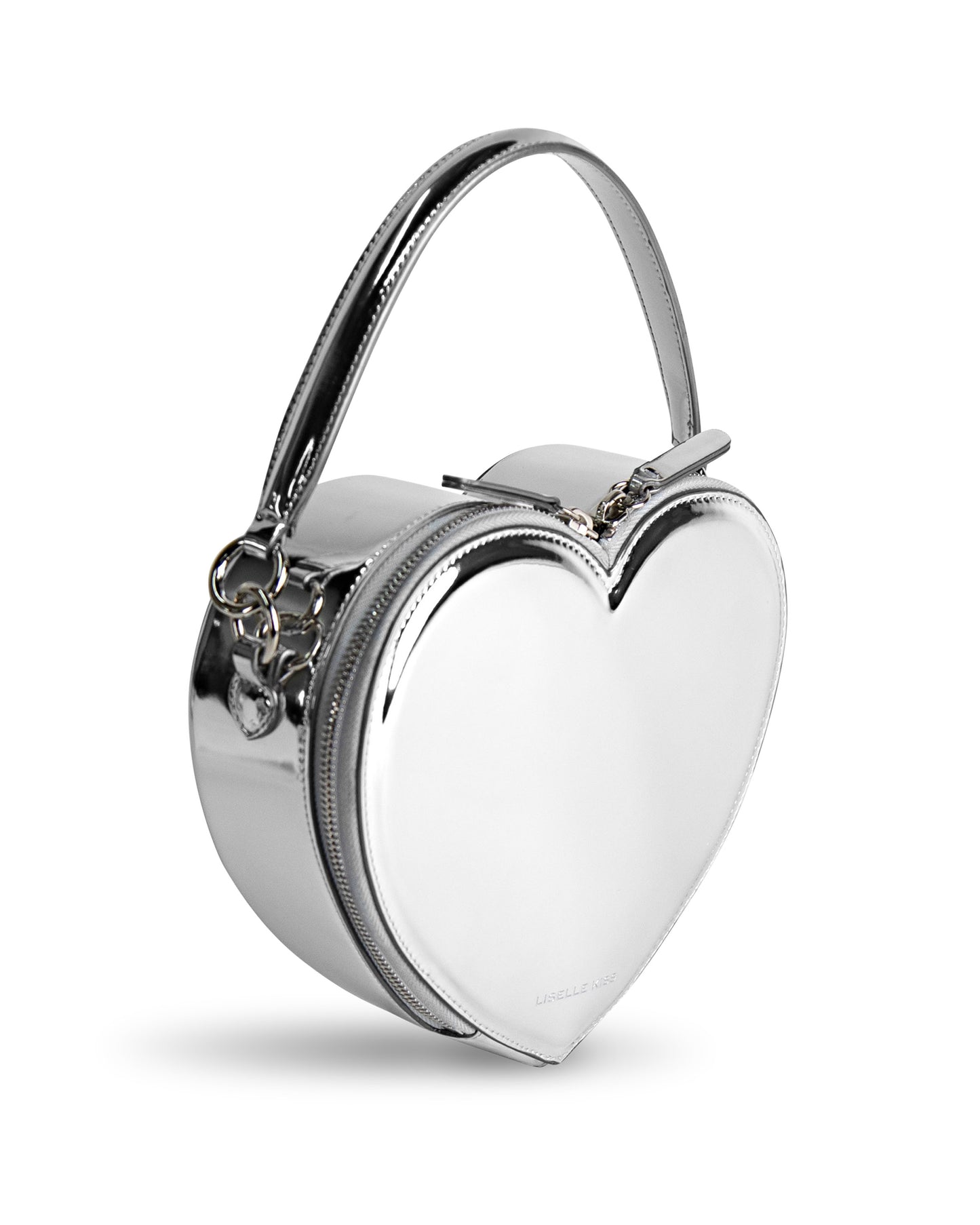 Harley Silver in Mirrored Vegan Leather - Liselle Kiss