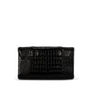 Allie Black Embossed Croc Clutch - Liselle Kiss