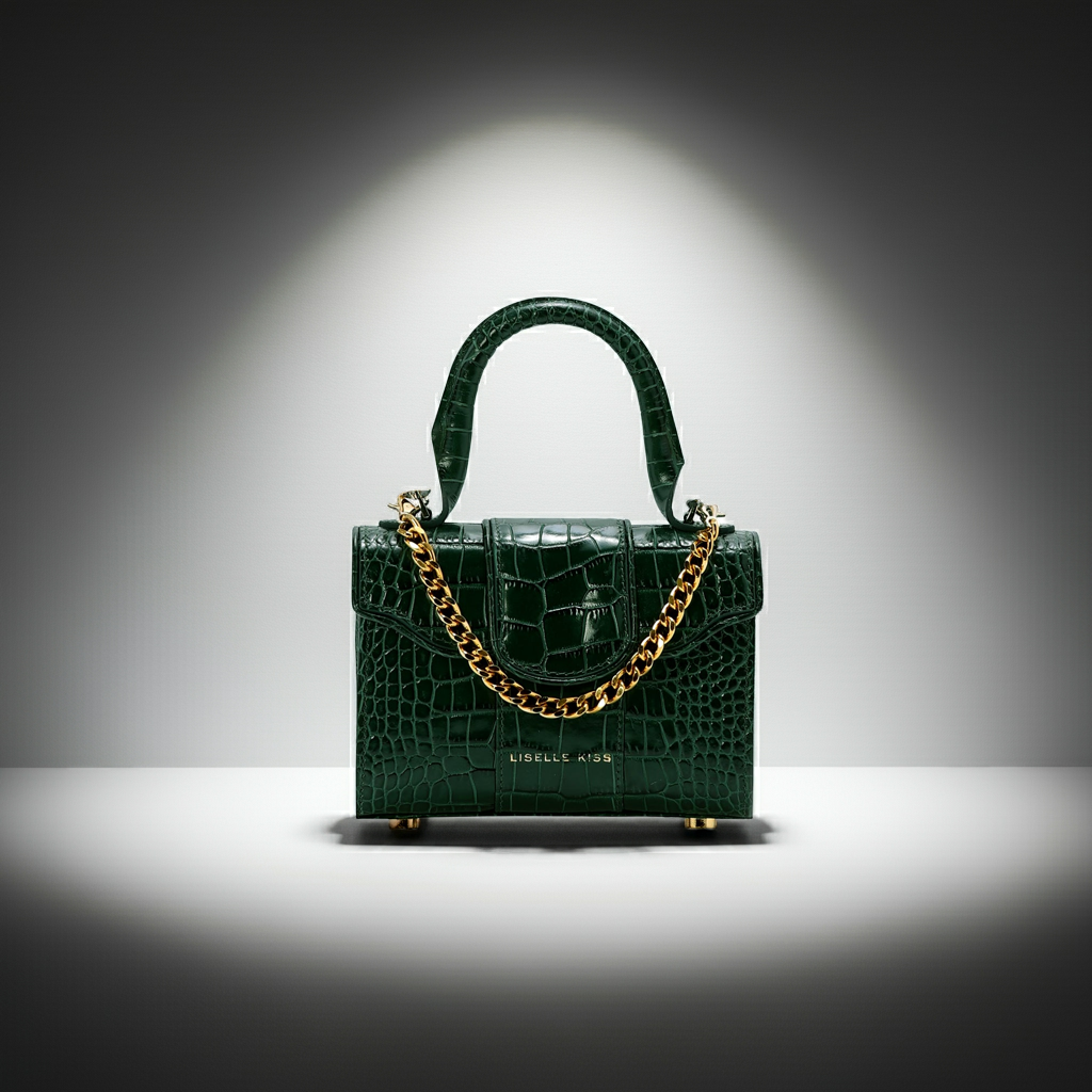 Mini Meli Bag in Green Embossed Leather (Made-to-Order)