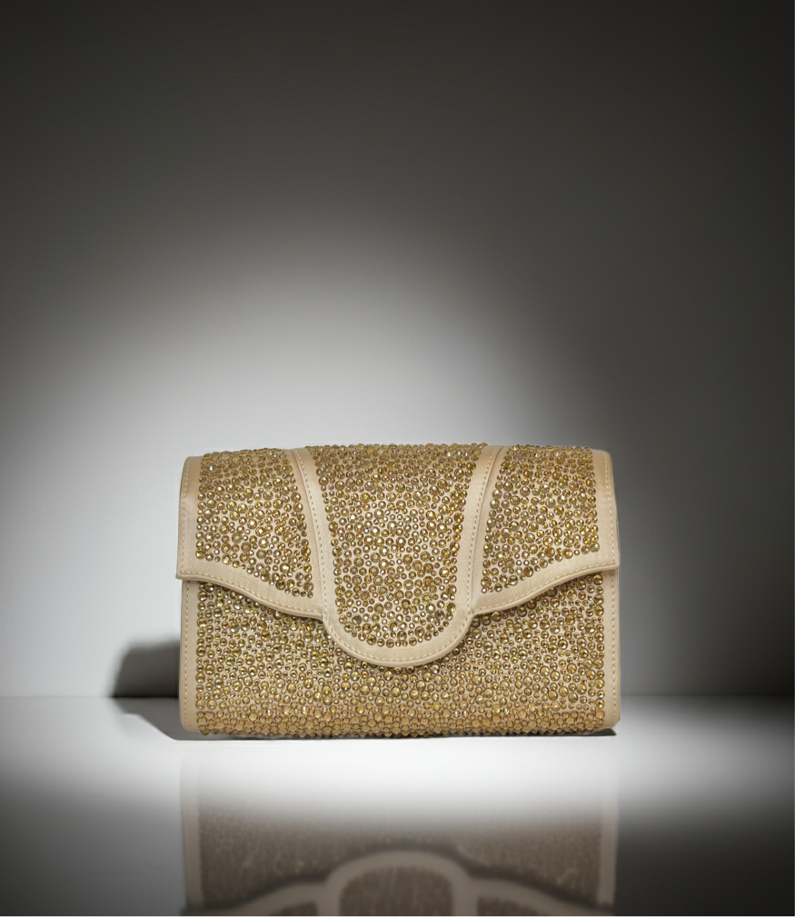 Allie Gold Austrian Crystal Bag