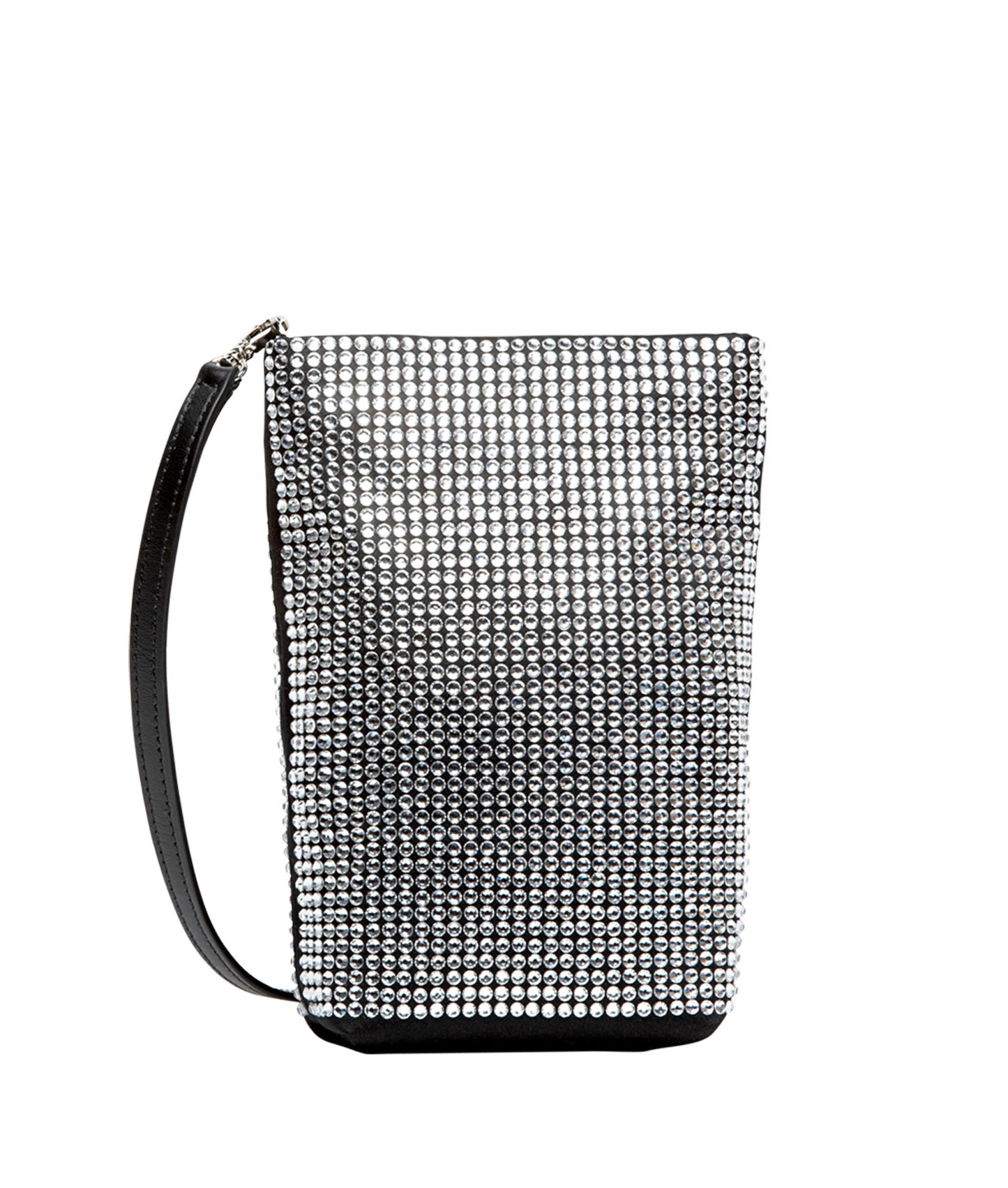 Emme Crossbody Pouch in Silver Crystal