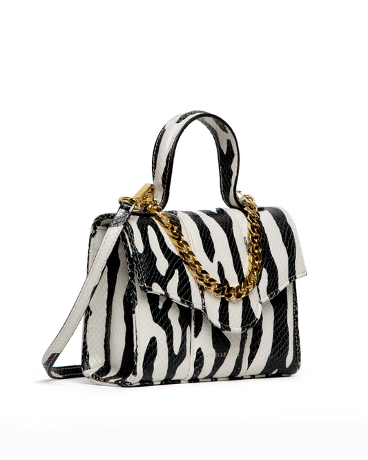 Meli Zebra in Embossed Snakeskin Leather