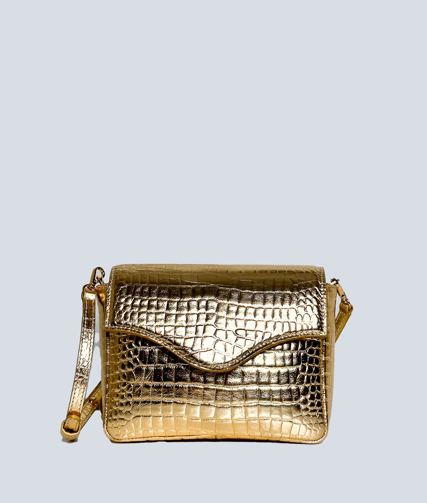 Mia Gold Croc Leather