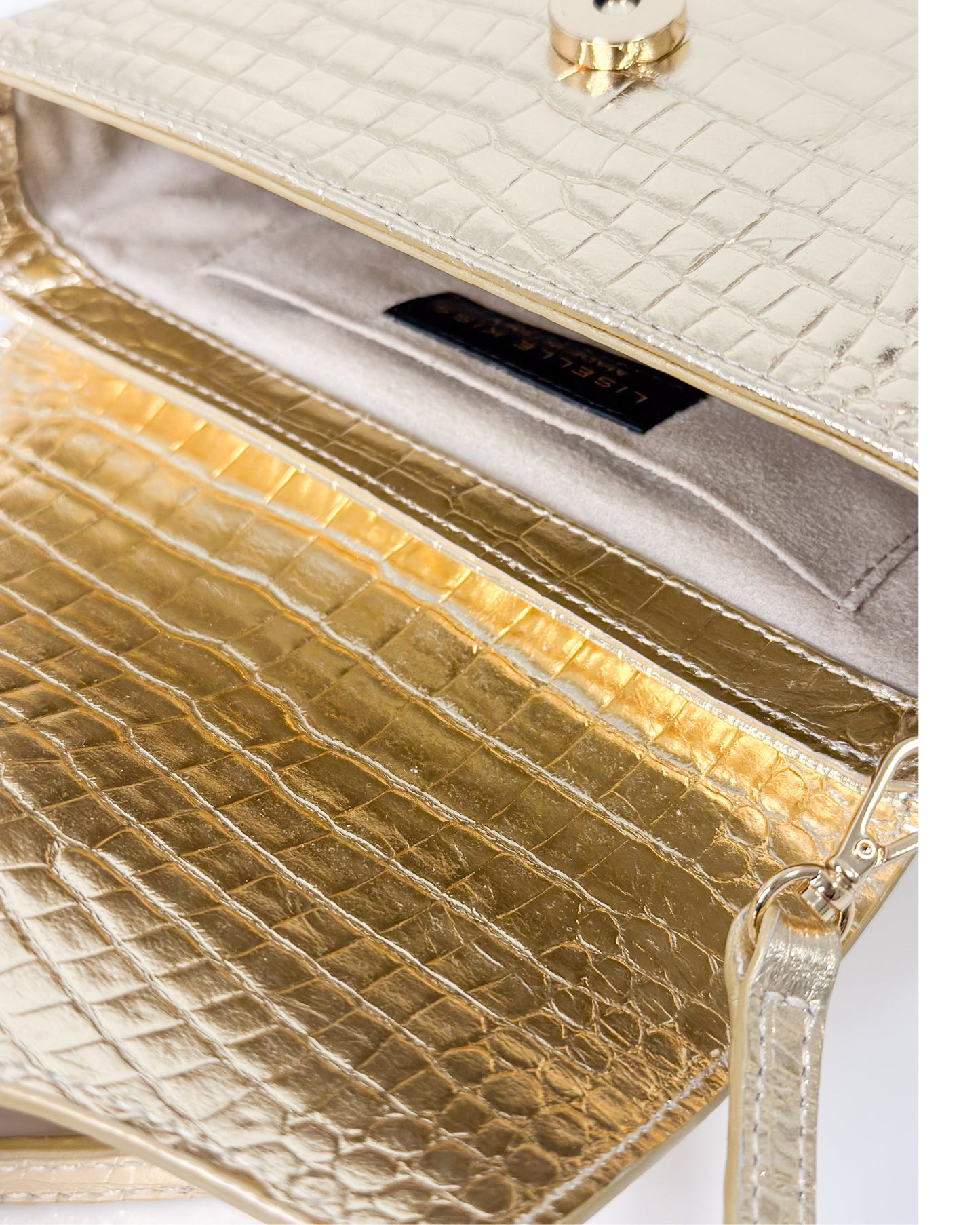 Mia Gold Croc Leather