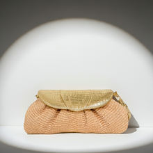  Sasha Clutch Gold Croc Raffia (Limited Edition)