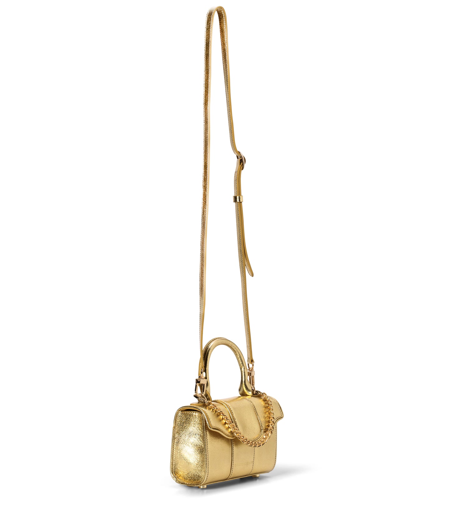 Meli Mini in Gold Leather - Liselle Kiss