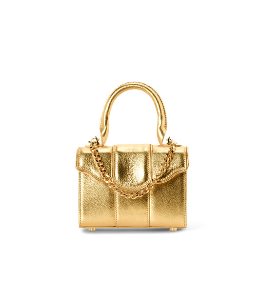 Meli Mini in Gold Leather - Liselle Kiss