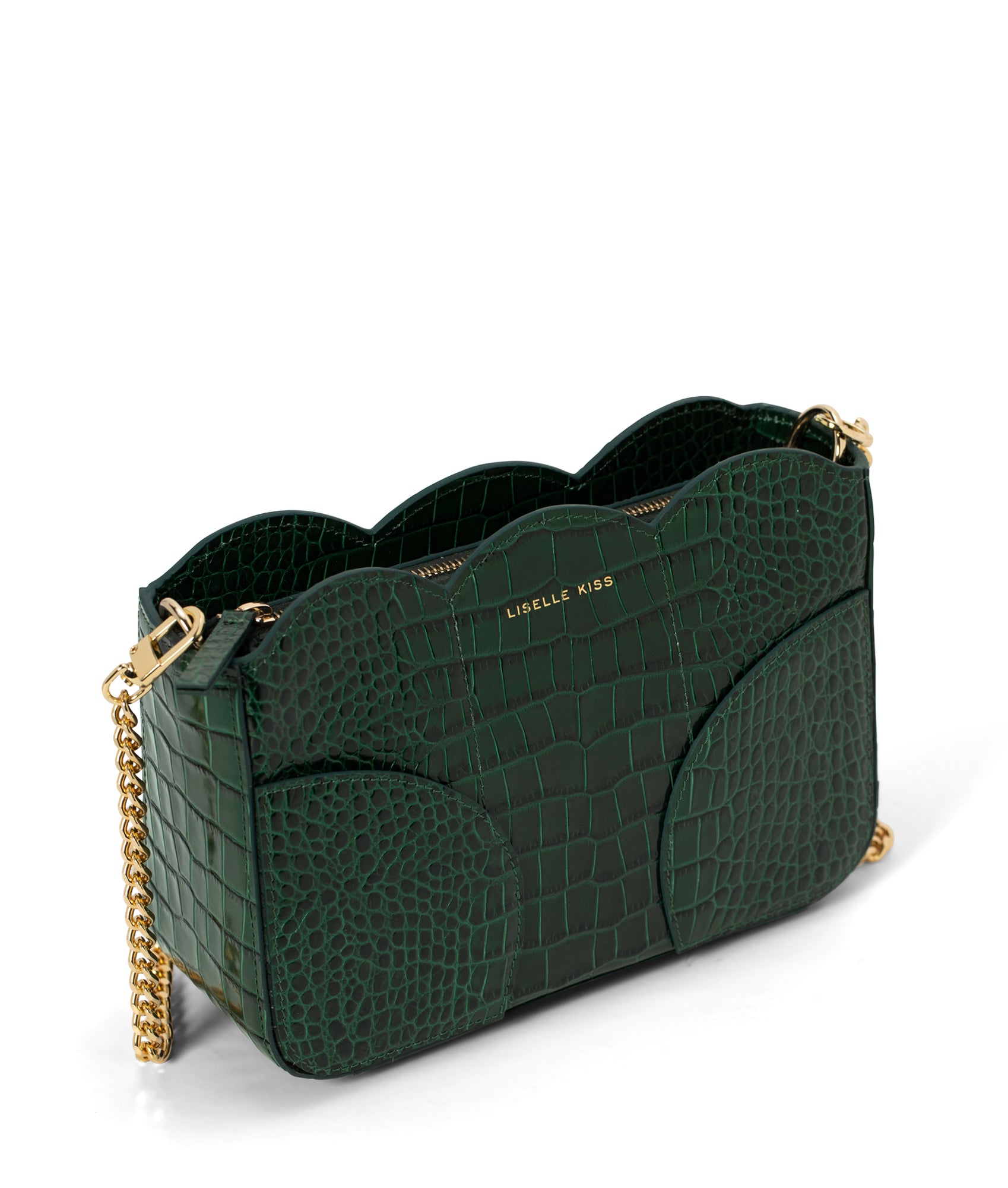 Liselle Green Embossed Croc Crossbody - Liselle Kiss